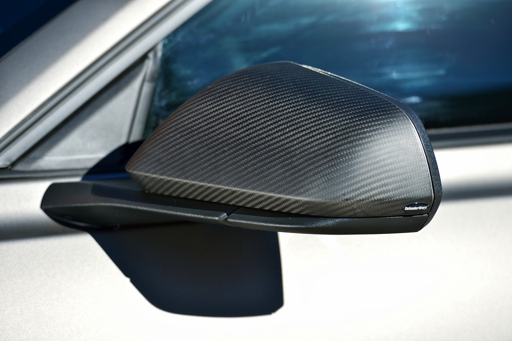 2015-17 Mustang Defender Worx MUSTANG Mirror Covers - Carbon Fiber Gloss