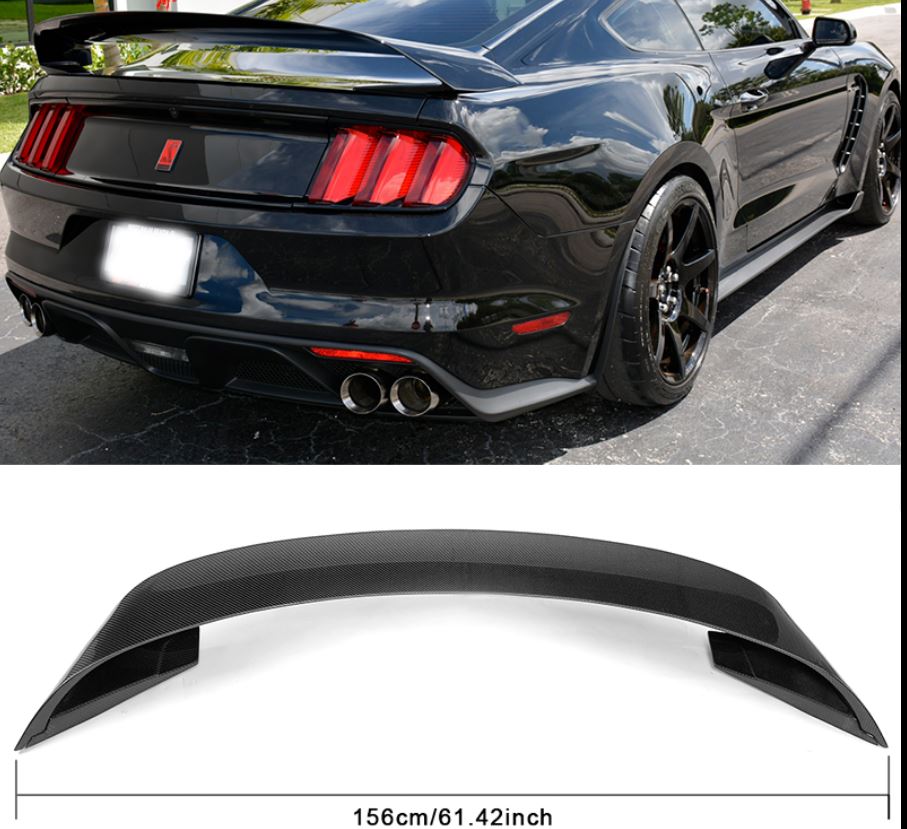 2015-22 Mustang Coupe GT350 GT350R Style Wing CARBON FIBER (With OEM Hole  cover plate in Carbon fiber) [AL-1517-STFM15GT350R-CF-4] - $399.99 :  , The Most Diverse Mustang Bodykits and Mustang Aftermarket  Parts on