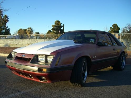 Mustang 4 Cowl Hood, Fiberglass, 1983-1986